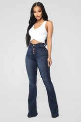 All Flared Up Jean - Dark Denim Ins Street